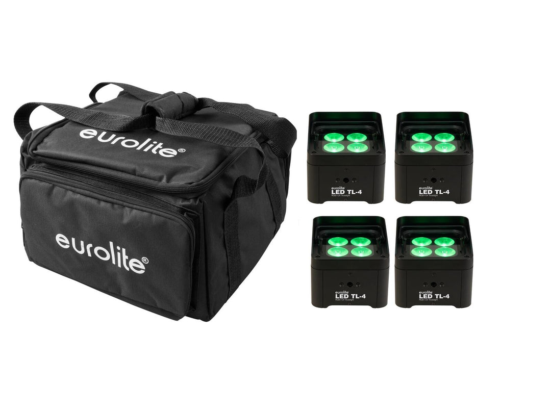 EUROLITE Set 4x LED TL-4 Trusslight + mjukväska