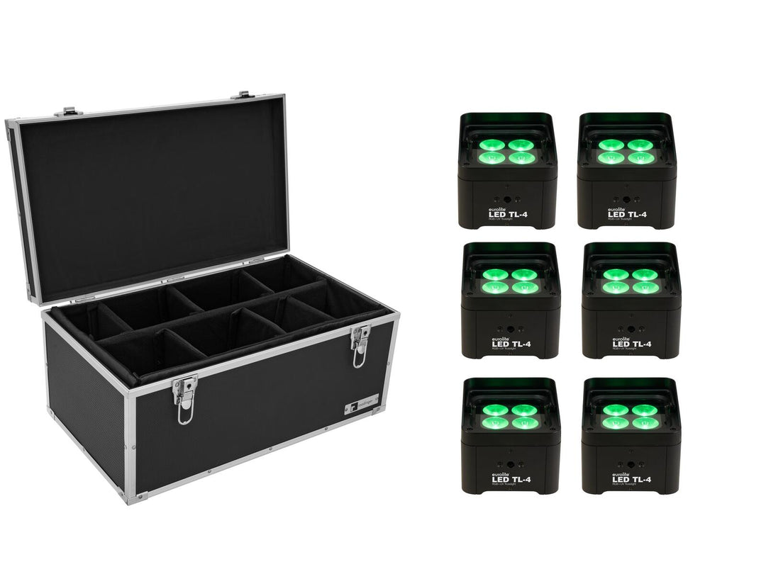 EUROLITE Set med 6x LED TL-4 Trusslight + fodral