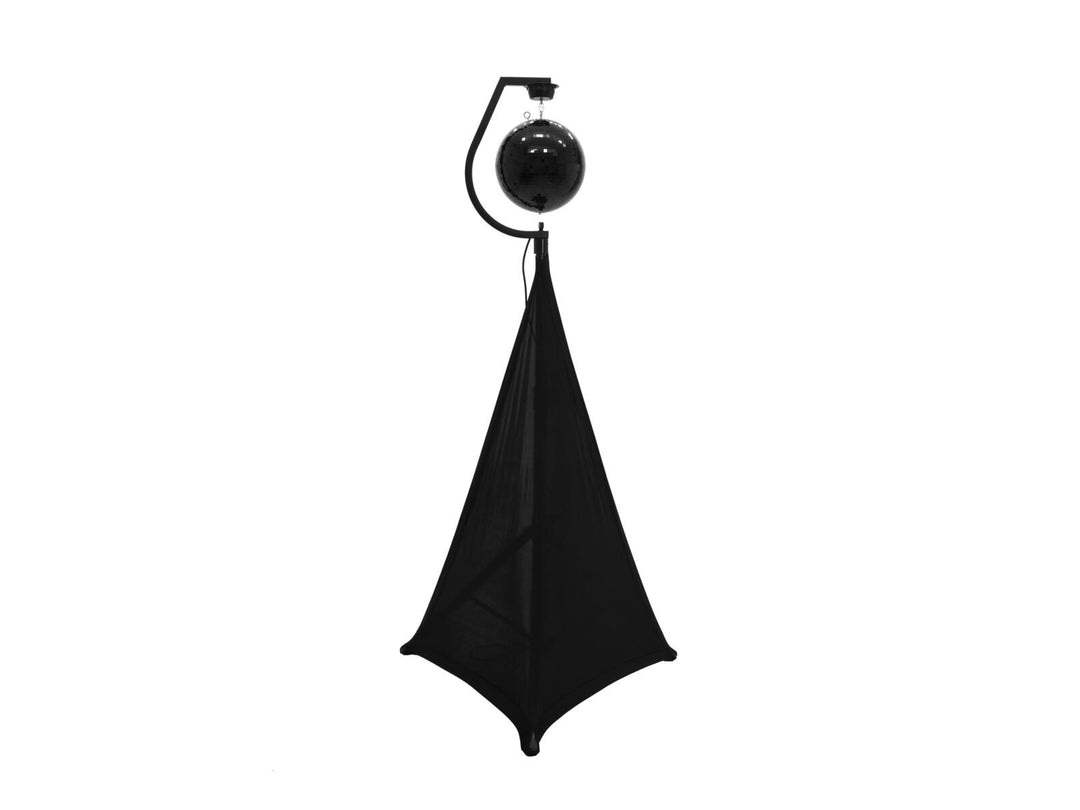 EUROLITE Set spegelkula 30cm svart med stativ och svart cover för stativ