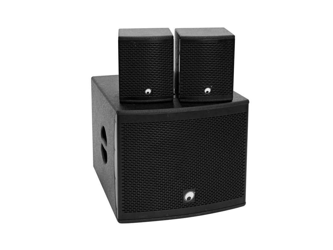 OMNITRONIC Set MOLLY-12A aktiv subwoofer + 2x MOLLY-6 Top 8 ohm, svart