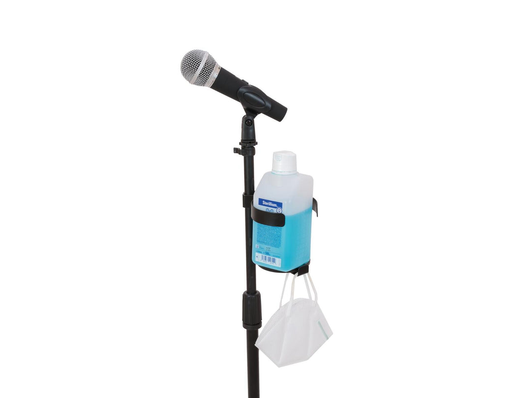 OMNITRONIC Set microphone stativ för desinfektionsmedel, svart