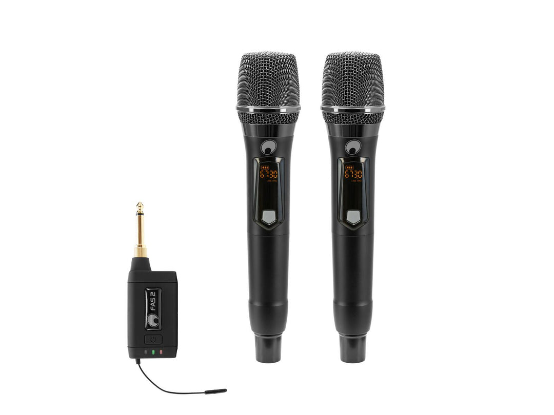 OMNITRONIC Set FAS TWO + 2x Dyn. Trådlös mikrofon 660-690MHz