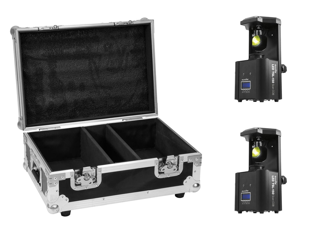 EUROLITE Set 2x LED TSL-150 Scan COB + fodral