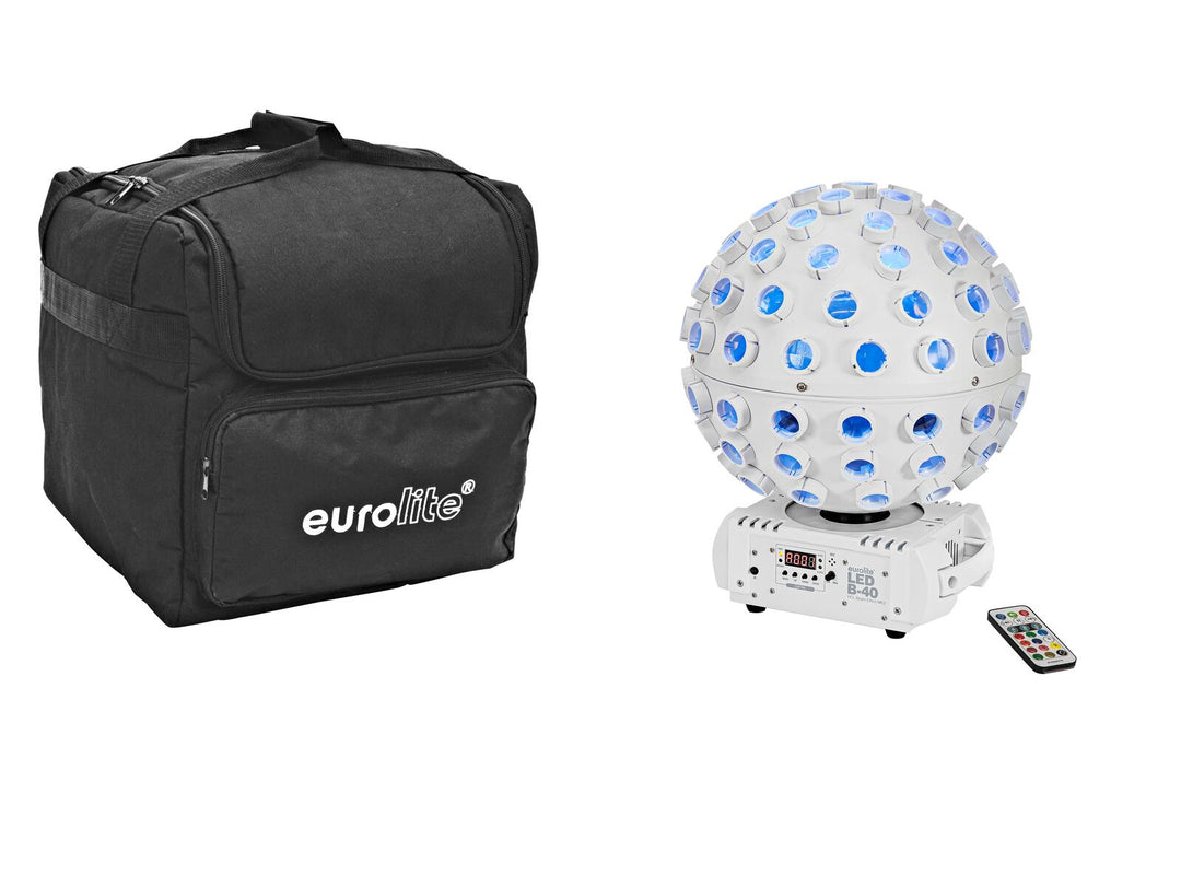 EUROLITE Set LED B-40 HCL MK2 vit + mjuk väska
