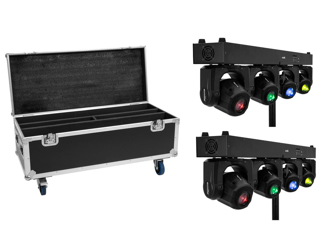 EUROLITE Set med 2x LED TMH Bar S120 + väska med hjul
