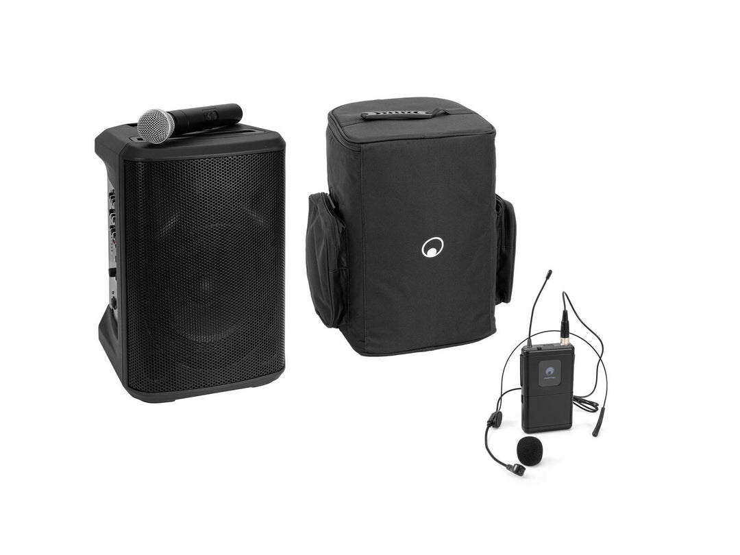 OMNITRONIC Set PORTY-8A trådlöst PA-system + Bodypack Transmitter inkl. headset + Soft Bag