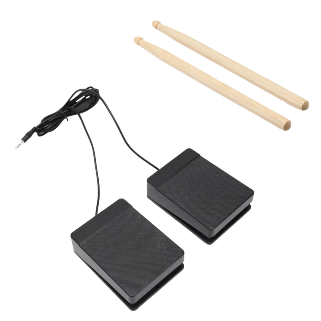 V-TONE RD7 Elektroniskt Trumset – Roll-Up Drum Kit med 7 Pads, Pedaler och Högtalare