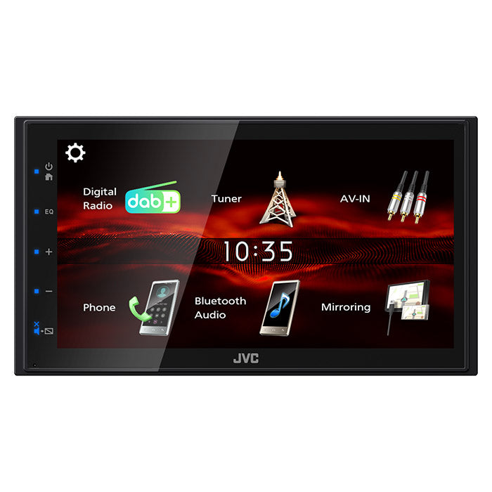 JVC KW-M180DBT 2-DIN BT-bilradio med DAB+