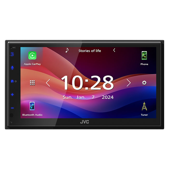 JVC KW-M593BT 2-DIN-radio med CarPlay och Android Auto