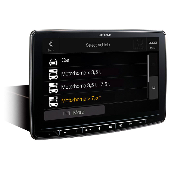 Alpine INE-F904DC Halo9 med navigation och lastbilskartor