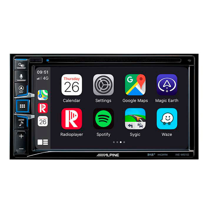 Alpine INE-W611DC 2-DIN multimediaenhet med truckkort