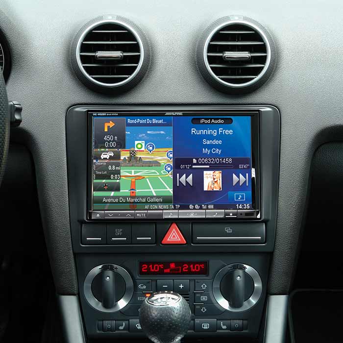 2-DIN 8" kit för Audi A3 utan display