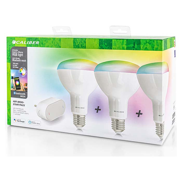 Caliber BR30 smart home-startpaket LED-lampa vit/multi