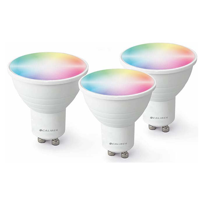 Caliber GU10 Smart Home 3 pack LED-lampor vit/multi