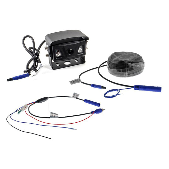 Ampire färgbackkamera med IR universal svart 10m kabel
