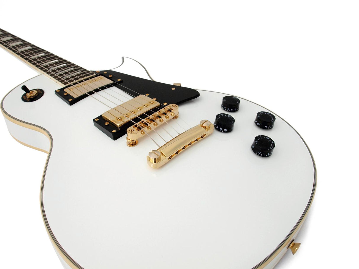 DiMavery LP -520 Elgitarr, Vit / Guld