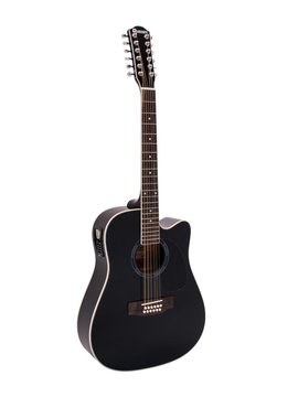DiMavery DR-612 Western Guitar 12-strängad - Svart