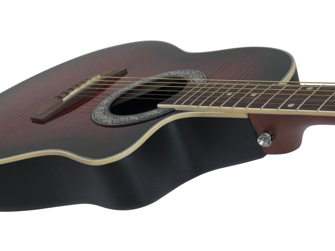 DiMavery RB-300 Roundback Gitarr - Röd