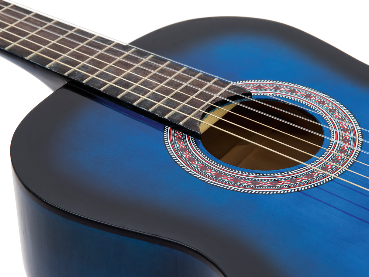 DiMavery AC-303 Klassisk gitarr, Blue Burst