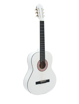 DiMavery AC-303 klassisk gitarr, vit