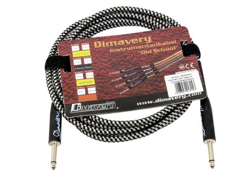 DiMavery Instrumentkabel, 3m, Svart / Silver