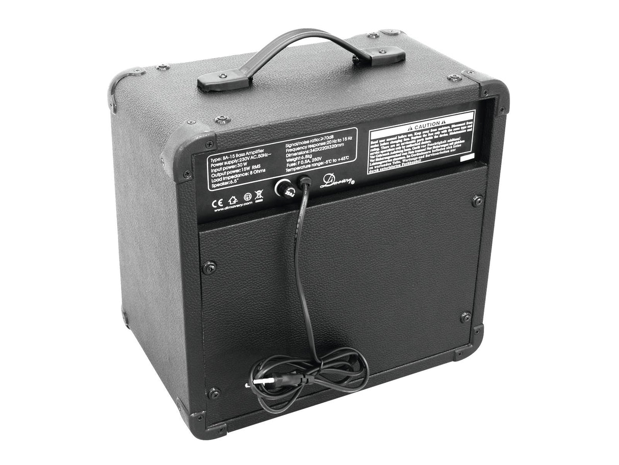 DiMavery BA-15 Basförstärkare 15W Svart