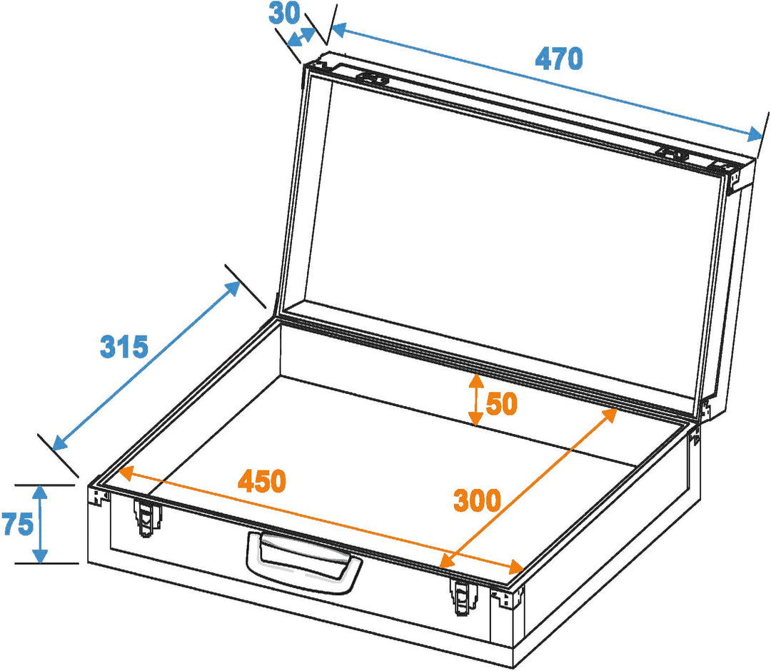 DiMavery Flightcase för pedaler stora