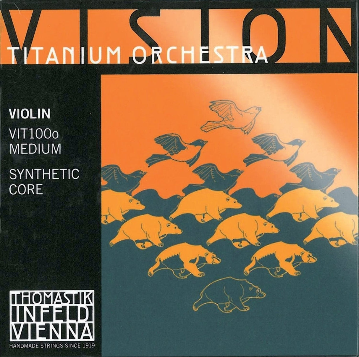 Thomastik-Infeld Fioler-strängar Vision Titanium ochestra syntetkärna - Medium (VIT04o)
