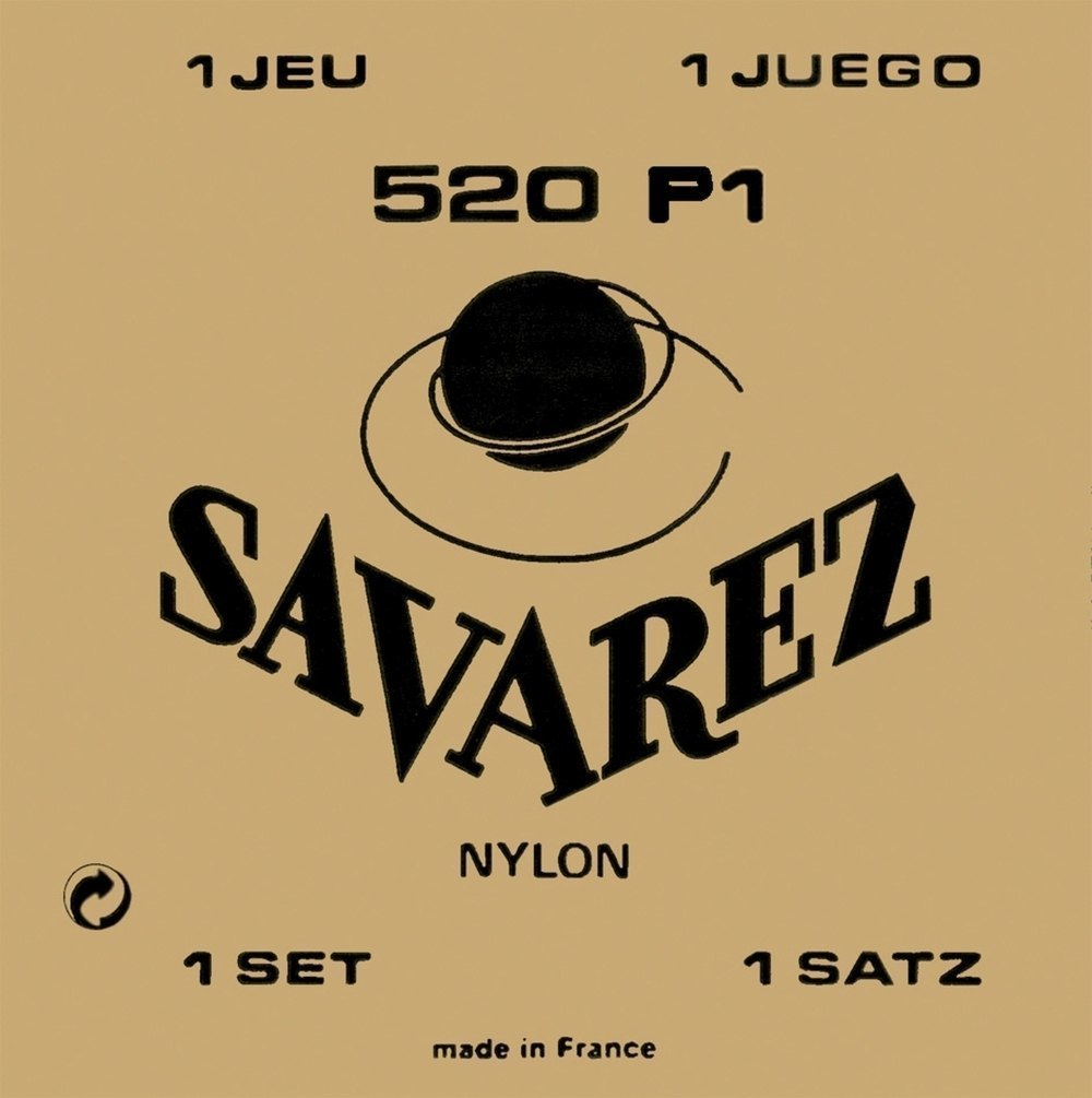 Savarez 511R plastbelagd E1-sträng för klassisk gitarr, 520P1