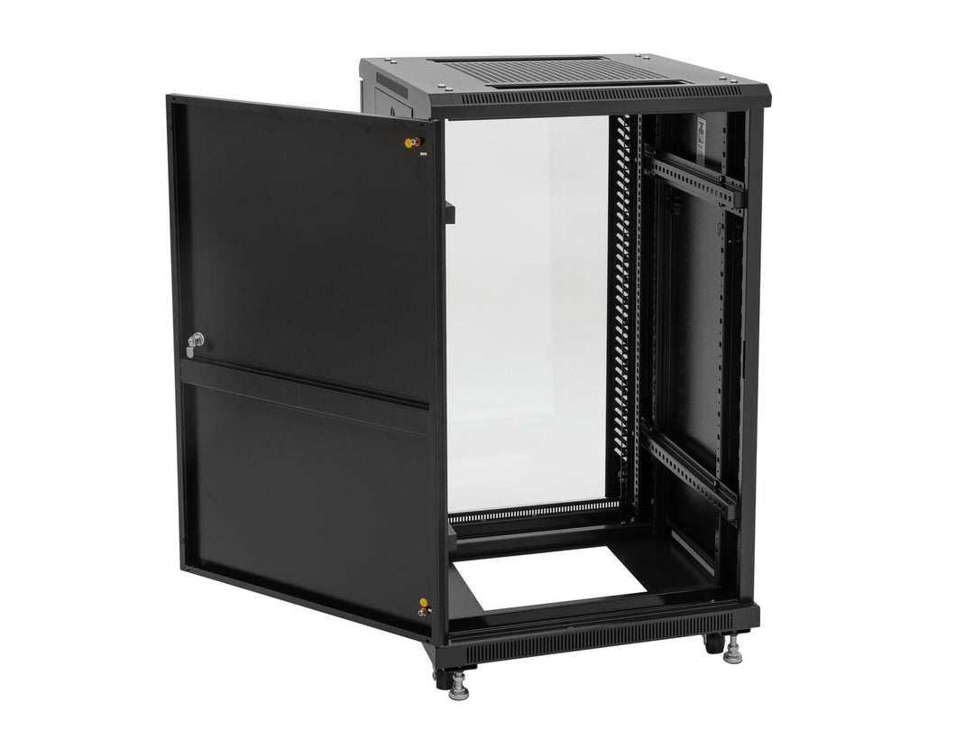 ROADINGER SSC-16 Steel Cabinet med Glasdörr 16U
