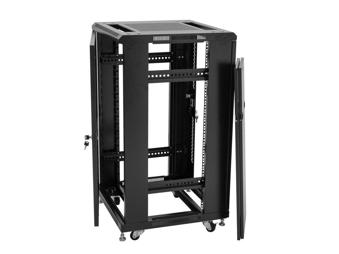 ROADINGER SSC-16 Steel Cabinet med Glasdörr 16U