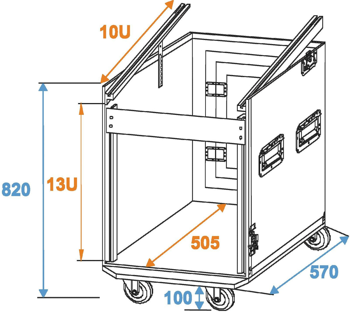 Roadinger Combi Rack med hjul