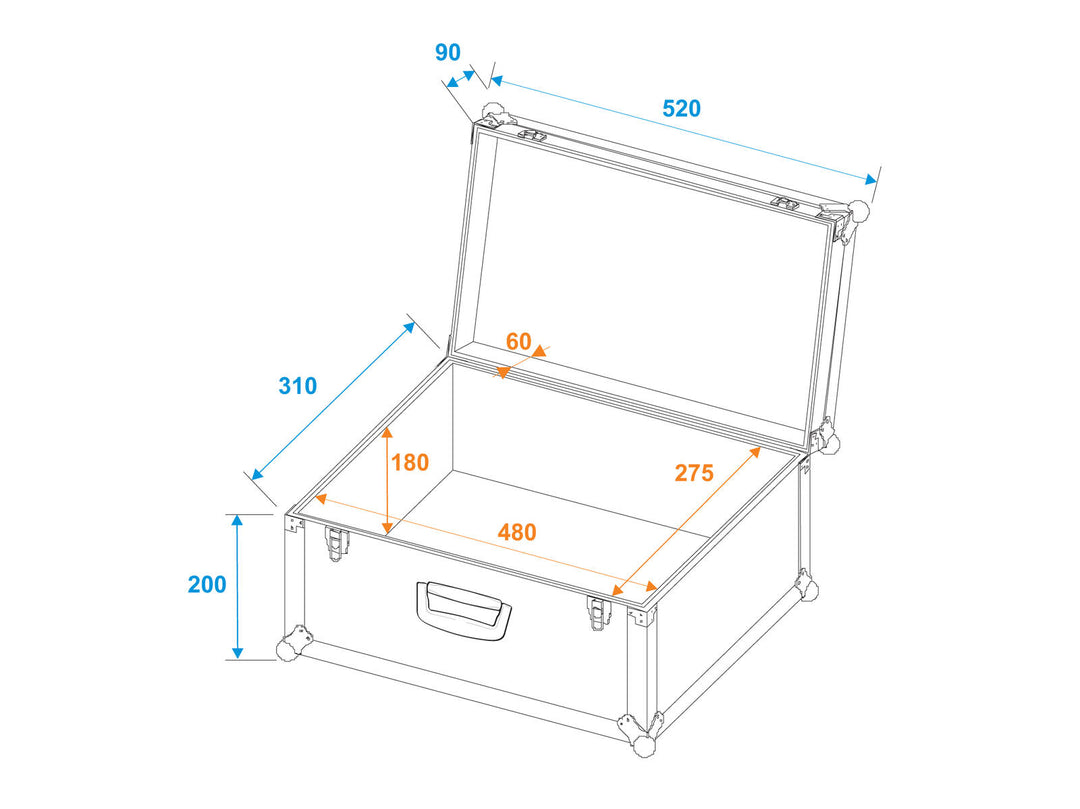 ROADINGER Universal Case Tour Pro 52x29x32 svart