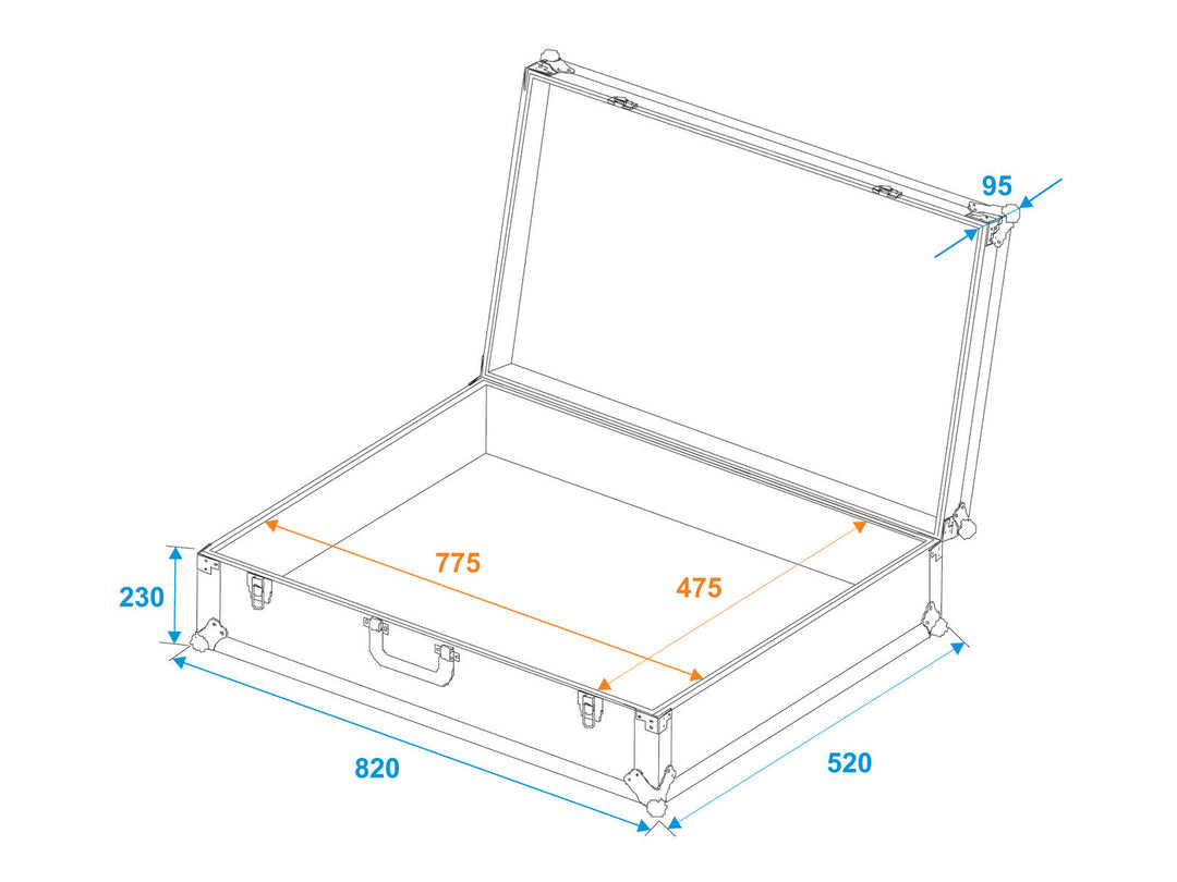 ROADINGER Universal Case Tour Pro 82x32x52 svart