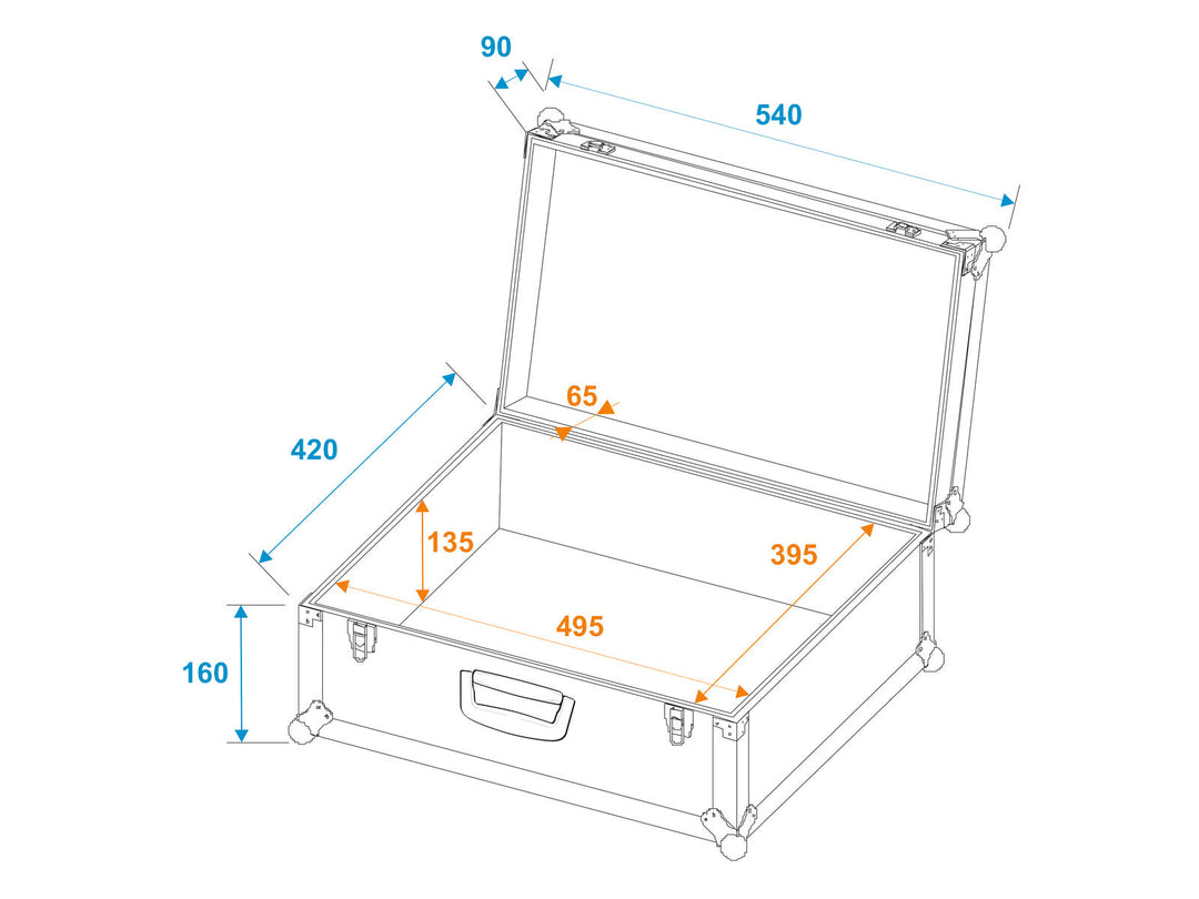 ROADINGER Universal Case Tour Pro 54x42x25cm svart