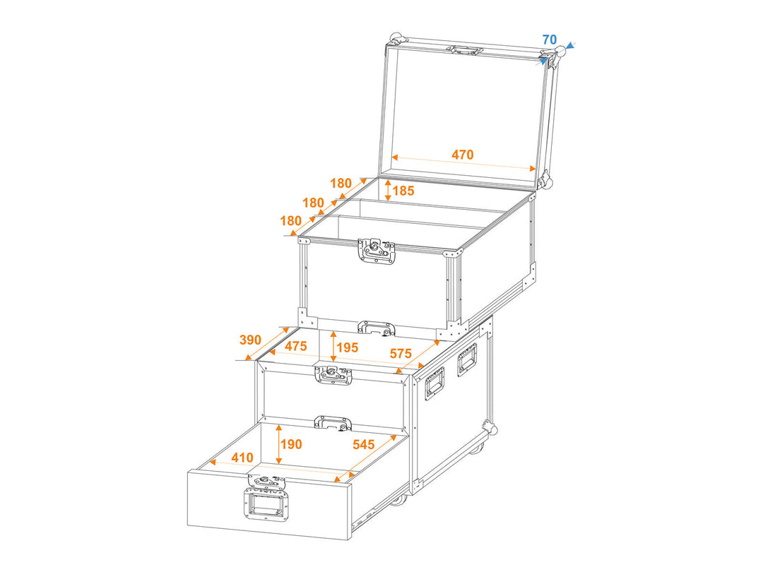 ROADINGER Universal Roadie Case med hjul