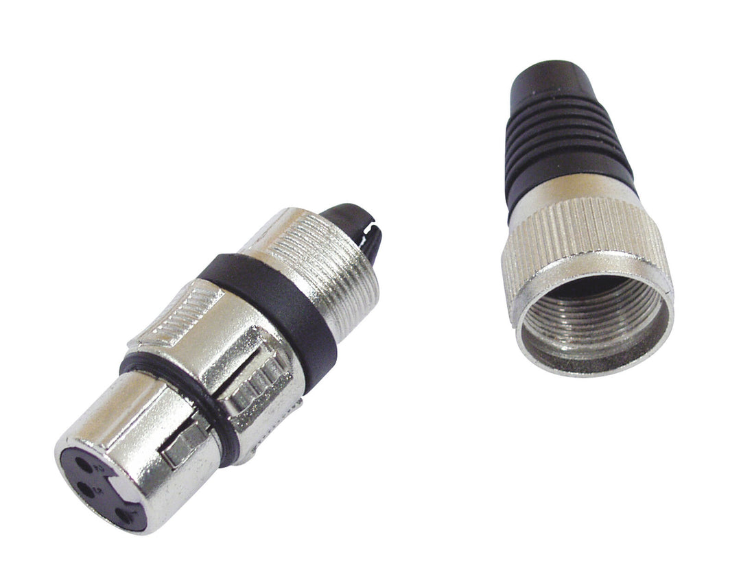 OMNITRONIC XLR-uttag 3-poligt bk 10x
