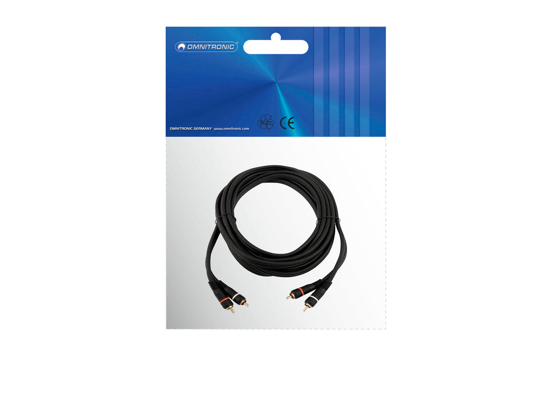 OMNITRONIC RCA-kabel 2x2 10m