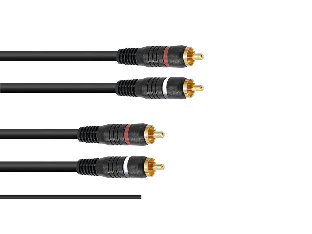 OMNITRONIC RCA-kabel 2x2 jord 1,5m
