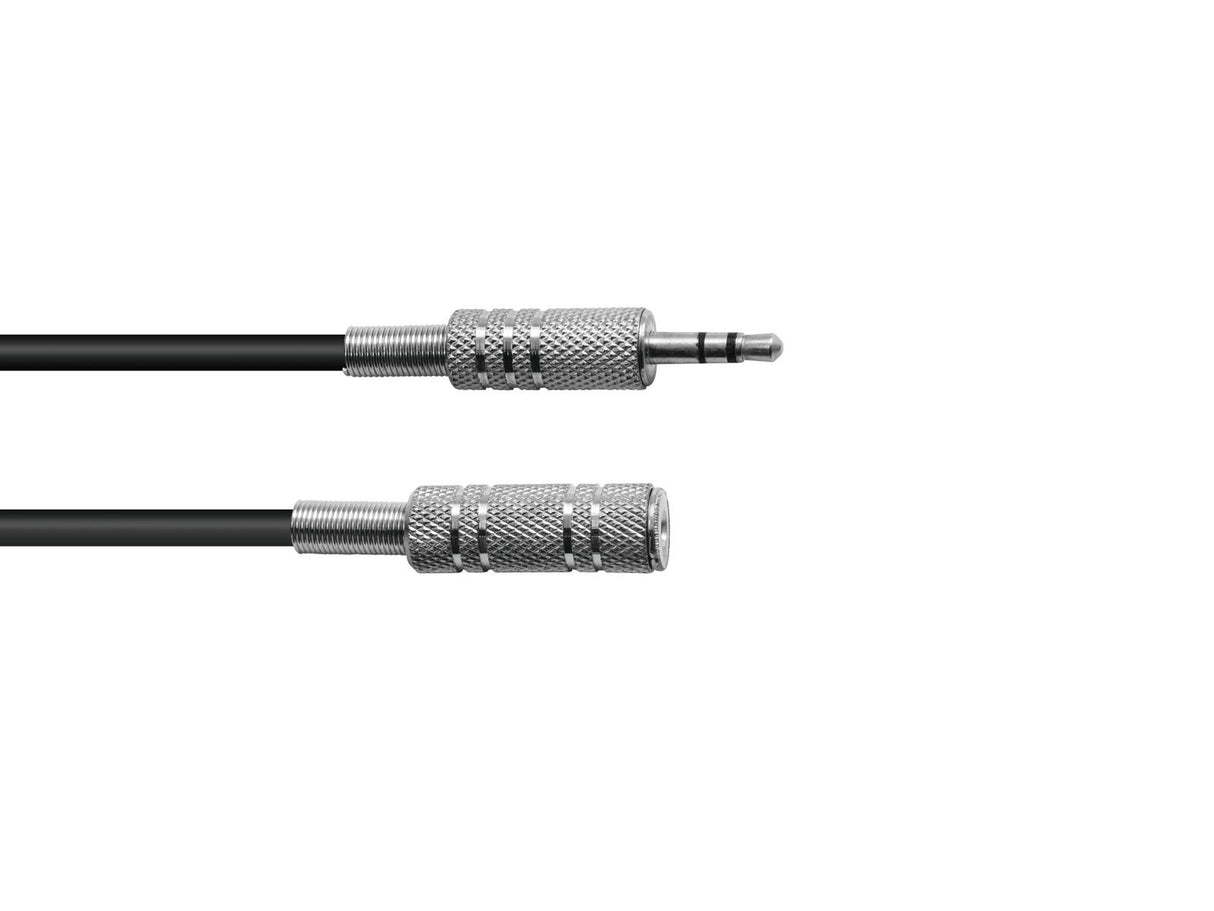 Jackkabel 3,5 mm minijack stereo hane till 3,5 mm minijack stereo hona - 3 meter