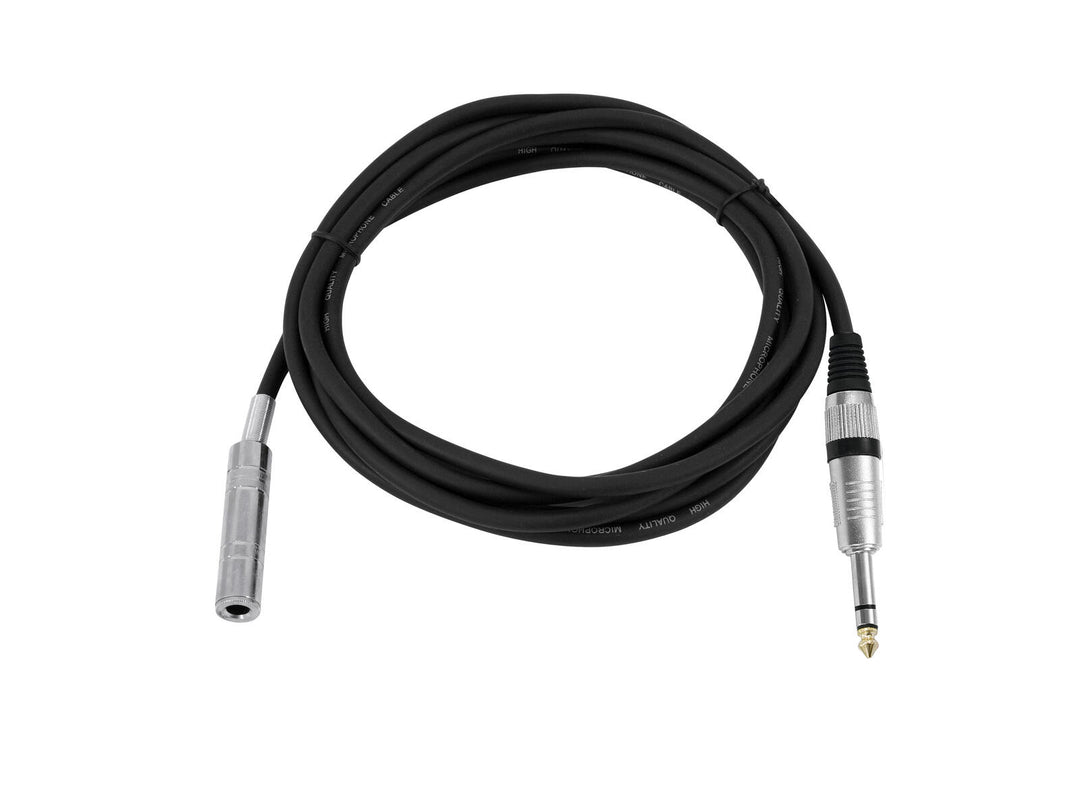 OMNITRONIC Jackförlängning 6.3 stereo 3m bk