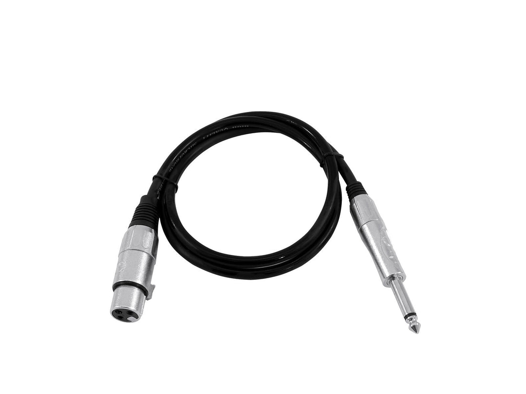 OMNITRONIC Adapterkabel XLR(F)/Jack mono 0.9m bk