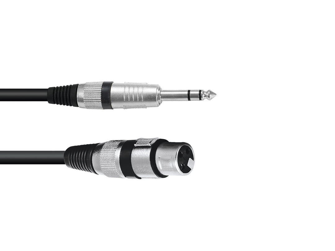 OMNITRONIC adapterkabel XLR(F)/Jack stereo 0.9 m bk