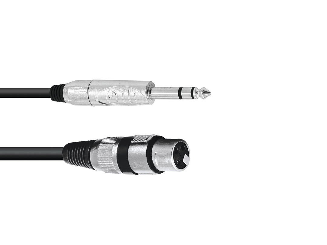 OMNITRONIC adapterkabel XLR(F)/Jack stereo 2 m bk