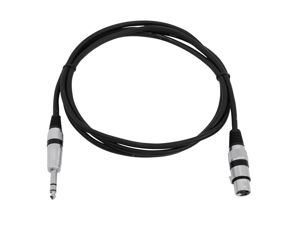 OMNITRONIC Adapter Cable XLR(F)/Jack stereo 2m bk