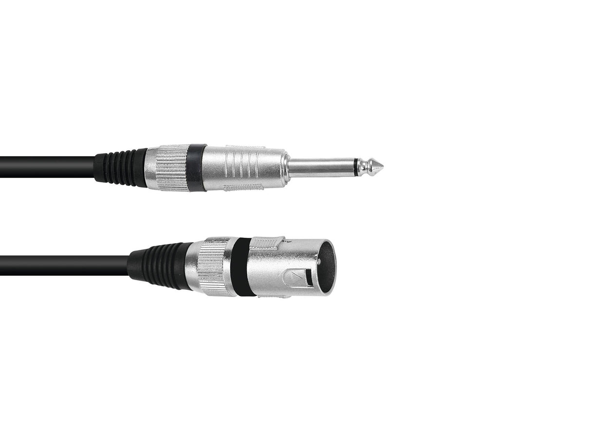 OMNITRONIC Adapter Cable XLR(M)/Jack mono 10m bk