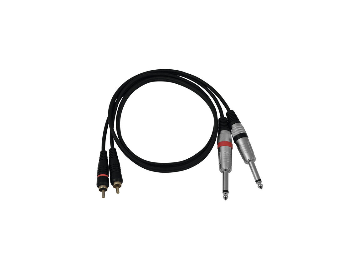 OMNITRONIC adapterkabel 2xJack/2xRCA 1 m bk