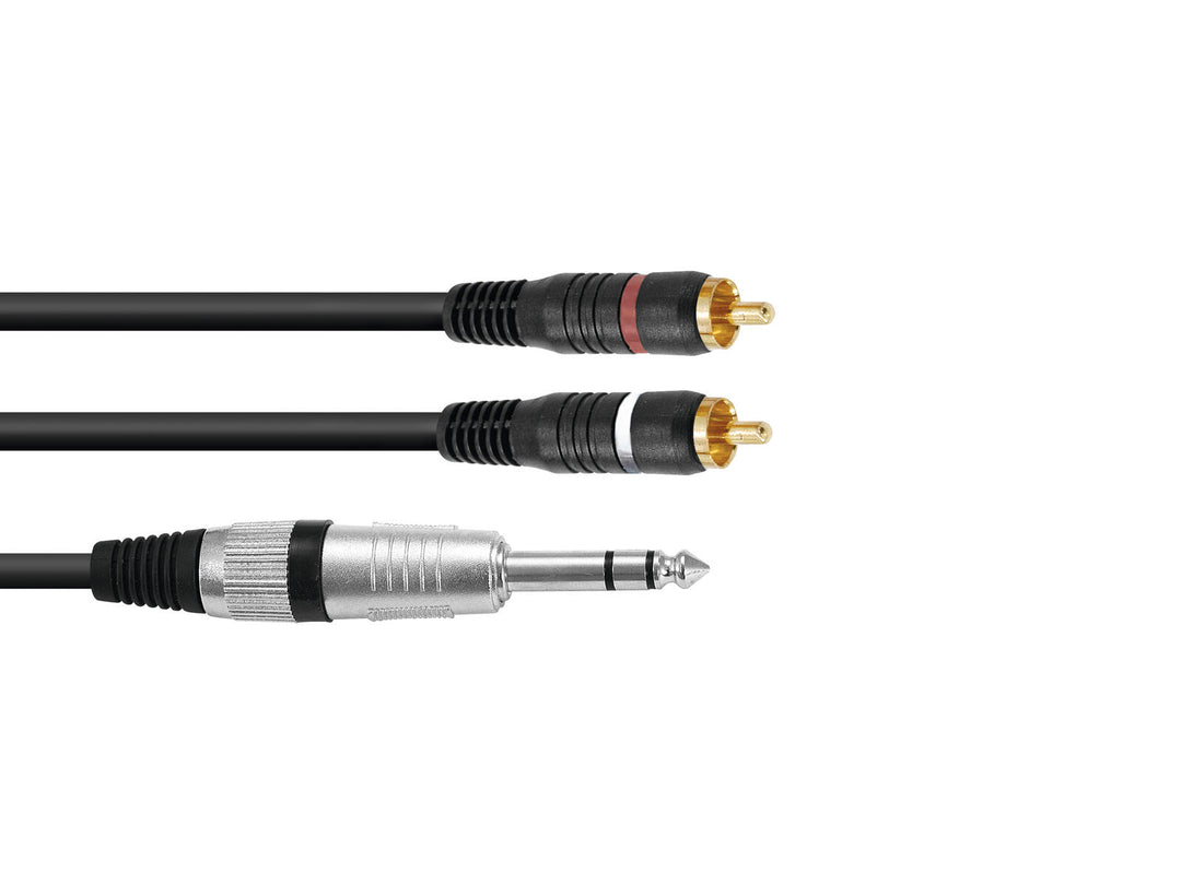 OMNITRONIC adapterkabel Jack stereo/2xRCA 1.5 m