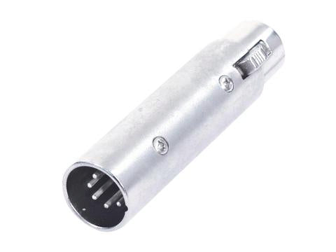 Adapter Ljudkontakt 3-stifts XLR-hona till 5-stifts XLR-hane