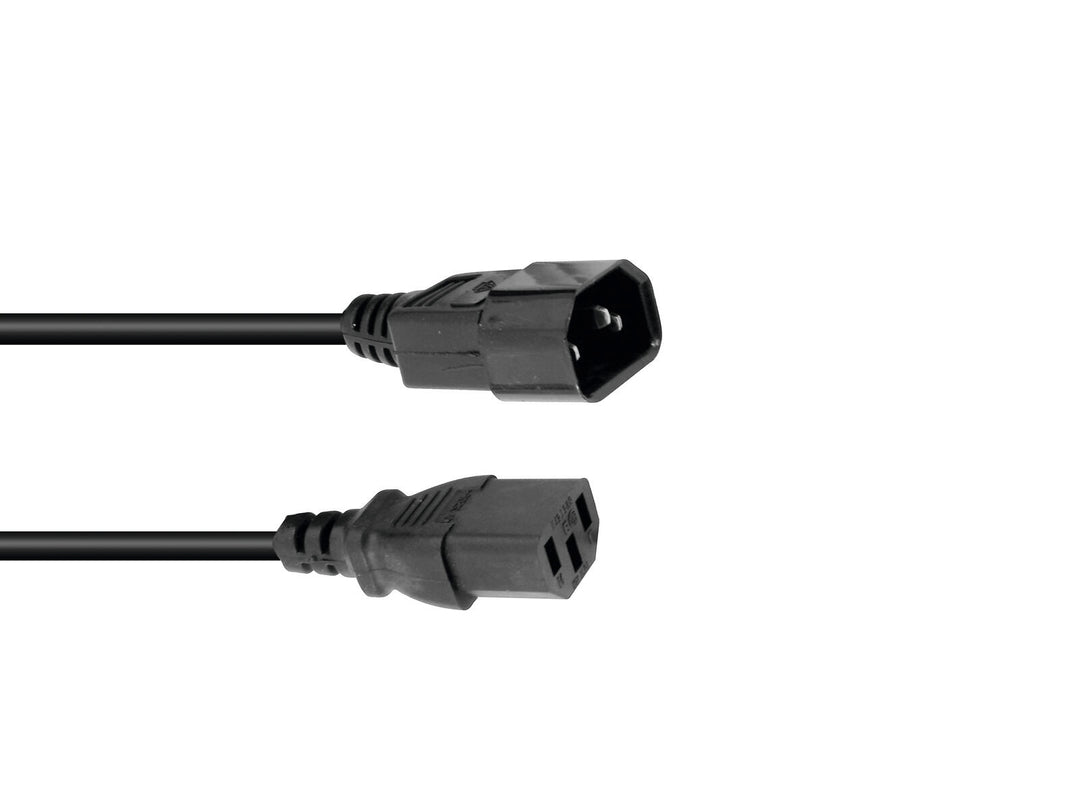 OMNITRONIC IEC-förlängning 3x0.75 1m bk